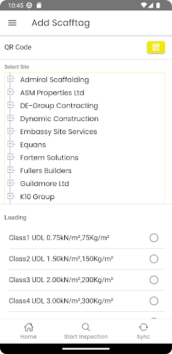 Scaff Inspector Screenshot