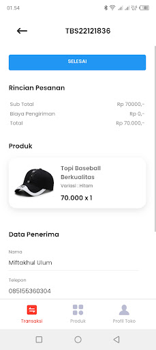 Tumbas Seller Screen 2