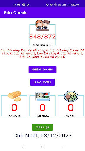 Điểm danh và quản lý bán trú Screen 2