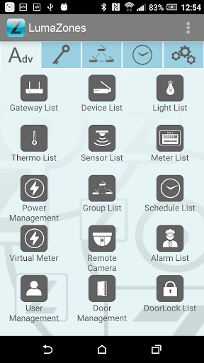 Android application Lumaware screenshort
