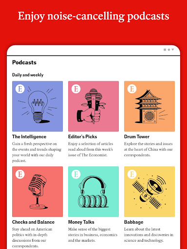 Screenshot of The Economist - News, Podcasts