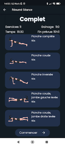 Exercices de gainage Screen 3