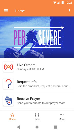 Android application Hometown Church screenshort