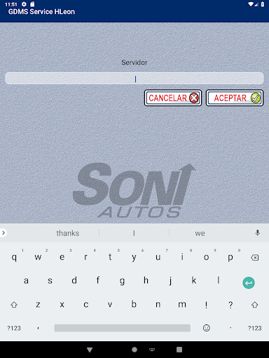 GDMS Service HLeon Screen 2