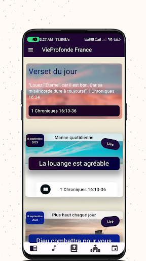 Android application VieProfonde France screenshort
