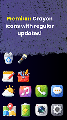 Crayon Icons Pack Pastel Icon