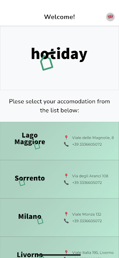 Android application Hotiday Hotels screenshort