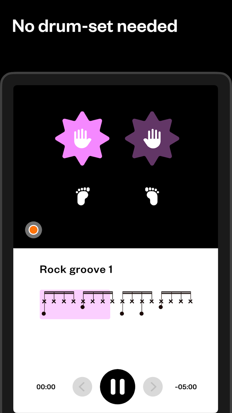 Biblioteca de ritmos do Drum Coach
