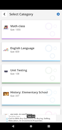 Grade 5 School Test, Practice Screen 2