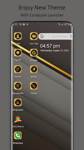 Gold Black Theme For  Launcher