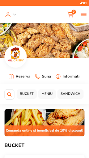 Android application Mr. Crispy Bucuresti screenshort