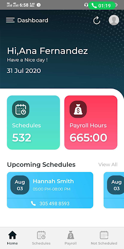 Scheduling app for appointment Screen 2