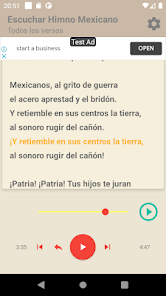 Captura de Pantalla 3 Himno México Memorizar Escucha android