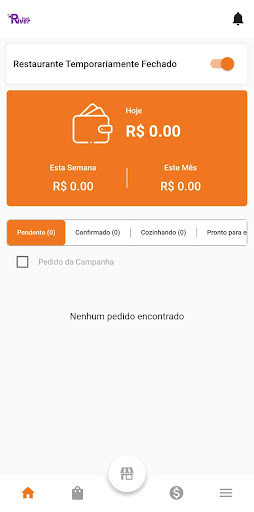 Android application River Food - Parceiros screenshort