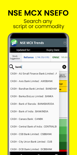 Android application NSE MCX Trends screenshort
