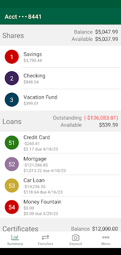 Green Mountain Credit Union Screen 2