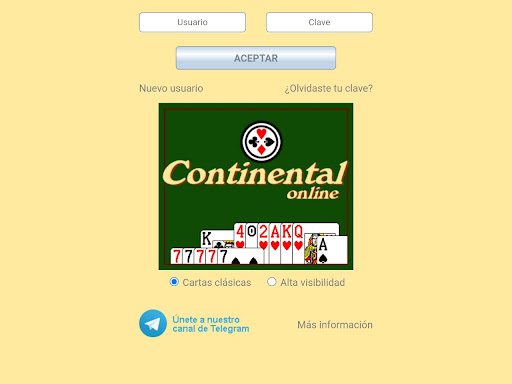 Continental (juego de cartas) screenshot