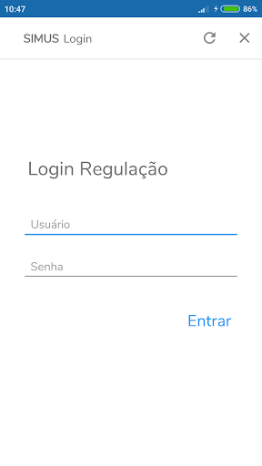 Simus Login Screen 2