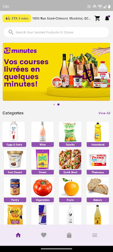 12min - Grocery Delivery Screen 2