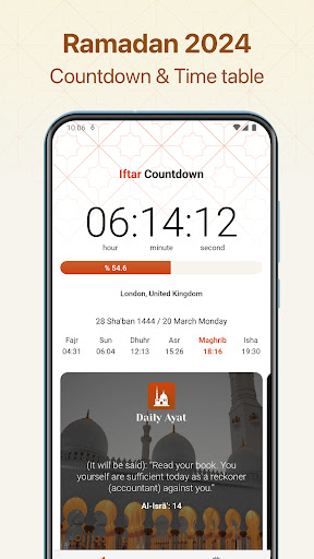 Android application Iftar: Countdown Ramadan 2024 screenshort