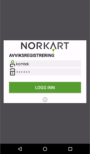 Android application KOMTEK Renovasjon Avvik screenshort