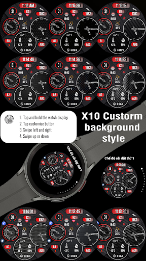 N-SPORT608 Black2B Watch Face screenshot 3