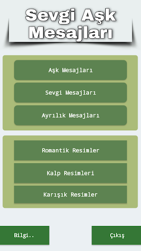 Android application Sevgi Aşk Mesajları screenshort