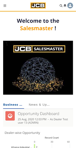 JCB Salesmaster Screen 2