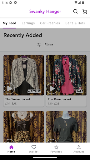 Android application Swanky Hanger screenshort