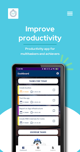 Android application Task & Time screenshort