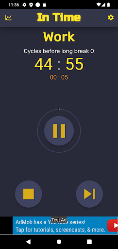 In Time (a Pomodoro app) Screen 2