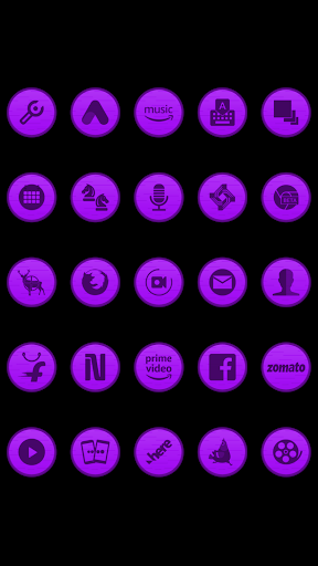 Wooden Radial Violet Icons