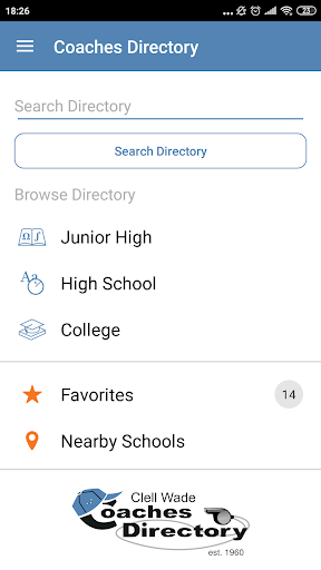 Clell Wade Coaches Directory Screen 2
