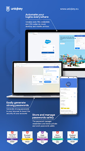 Android application Uniqkey 2.0 screenshort