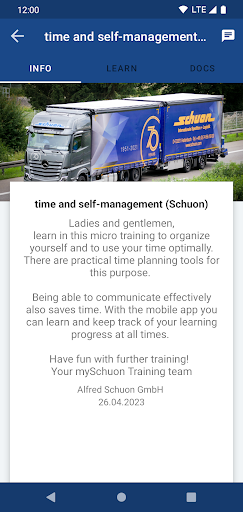 mySchuon Training Screen 2