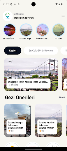 Android application İstanbulu Geziyorum screenshort
