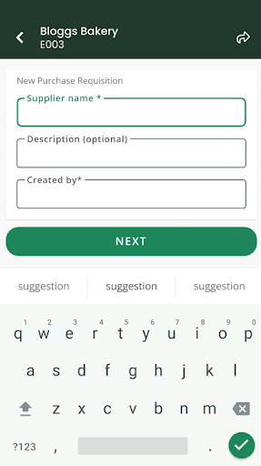 Rapid Requisition Screen 2