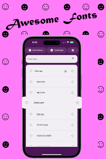 Fonts App Screen 2