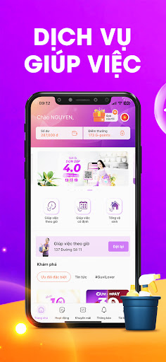 Android application GUVI - Giúp việc theo giờ screenshort