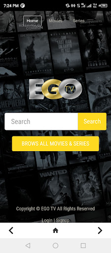 Android application EGO TV screenshort