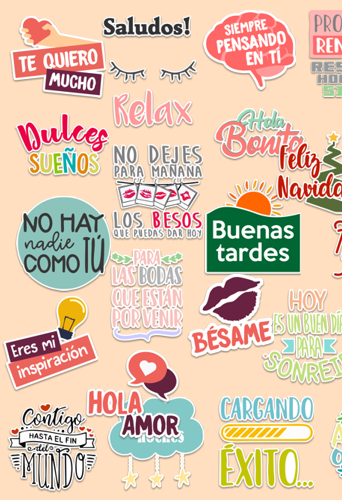 Android application Dilo con Stickers screenshort