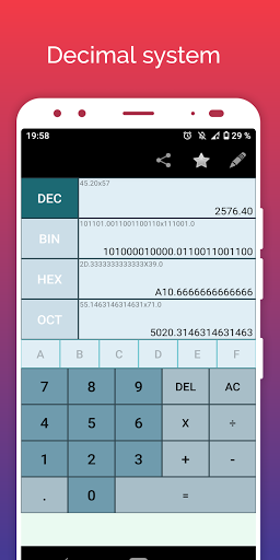 Binary Calculator Hexadecimal to decimal converter 8.0 screenshots 3