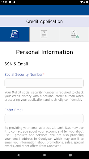 Screenshot of Citi Retail Point of Sale