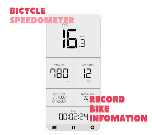 Android application Bike Speedometer & Computer screenshort