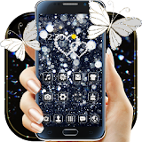 Black Glitter Diamond Butterfly Theme icon