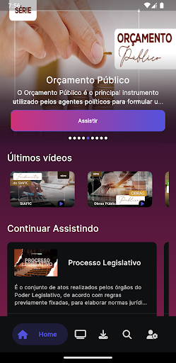 Android application RClass: Streaming Educacional screenshort