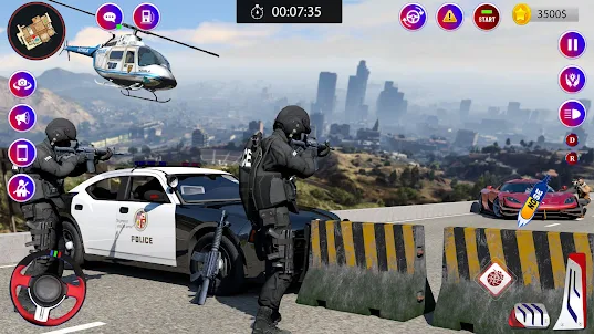 مطاردة سيارة الشرطة لعبة 3D