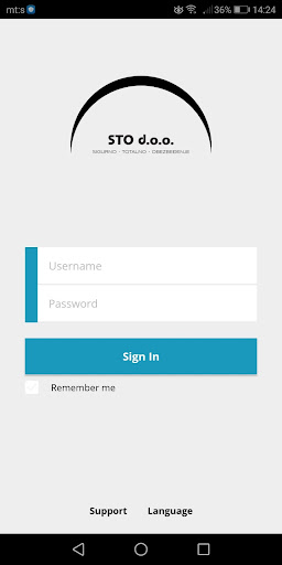 Android application GPS STO Mobile Client screenshort