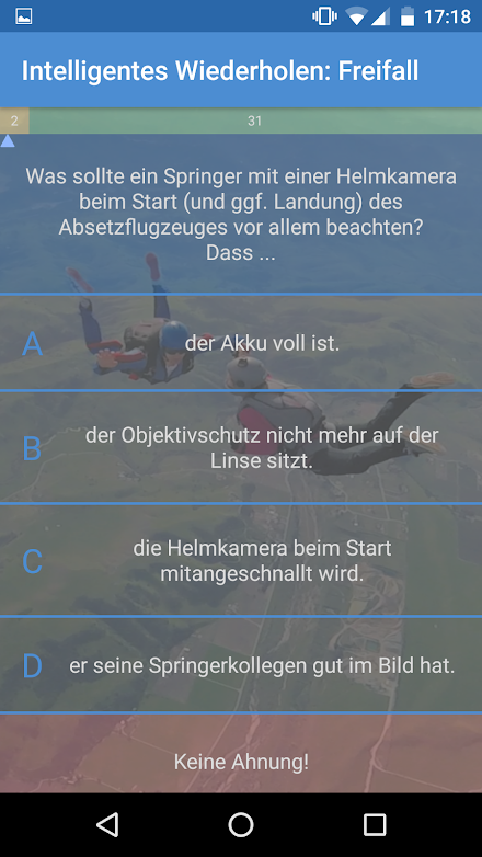 Fallschirmsprung Theorie Trainer (DFV autoris.) Screen 3