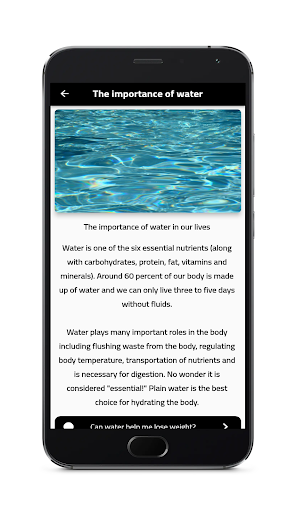 The importance of water